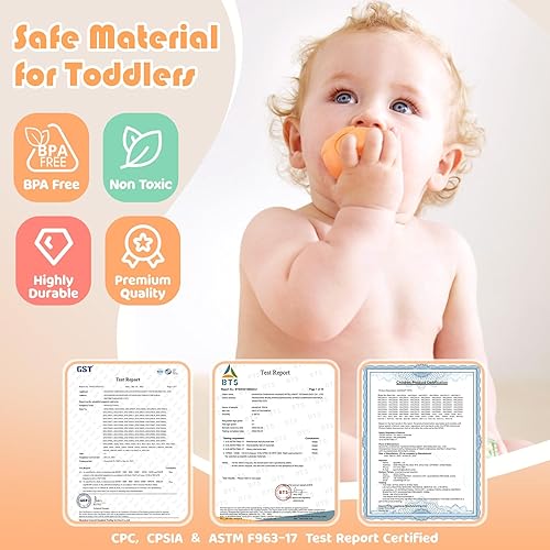 Miniatura 2 de Pink ToToo Juguetes para bebés de 6 a 12 meses Juguetes Montessori para bebés de 6 a 12 meses - Incl bloques de construcción apilables y juguetes