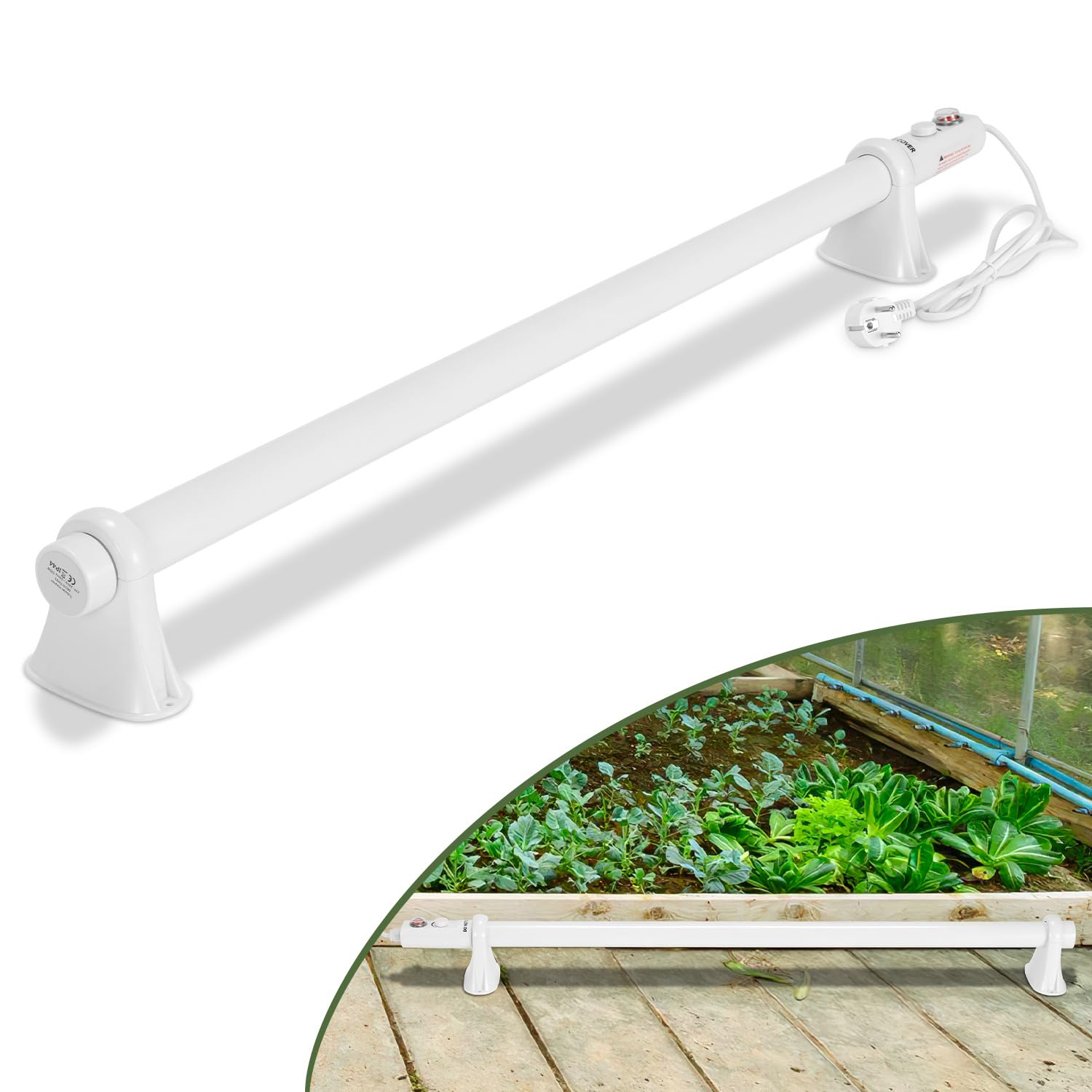 Chauffage de serre 135 W, 100 cm, protection contre le gel pour plantes