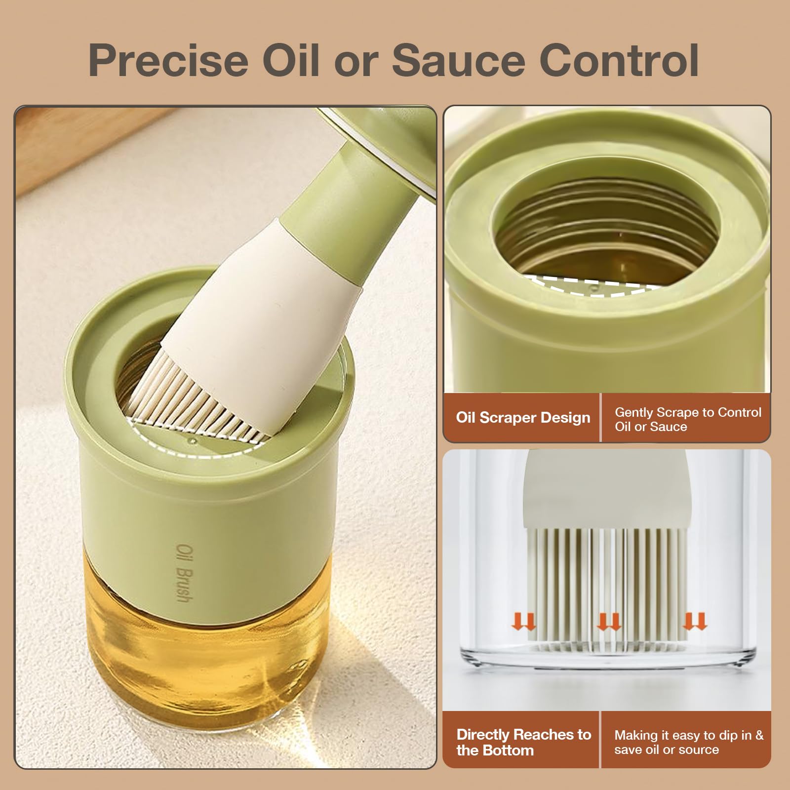YARRAMATE Oil Dispenser Bottle with Heat-Resistant Brush - Image 4