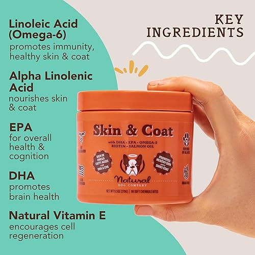 Miniatura 3 de Natural Dog Company Paquete de bienestar para perros, multivitaminas para perros, para cachorros y personas mayores, suplementos para la piel y el