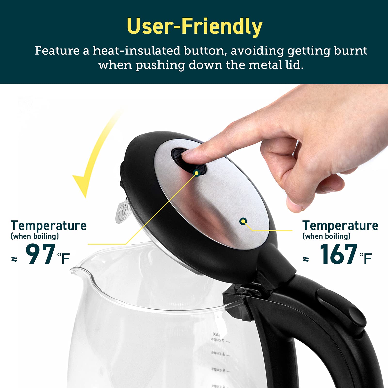 COSORI Electric Kettle with Upgraded Stainless Steel Filter and Inner