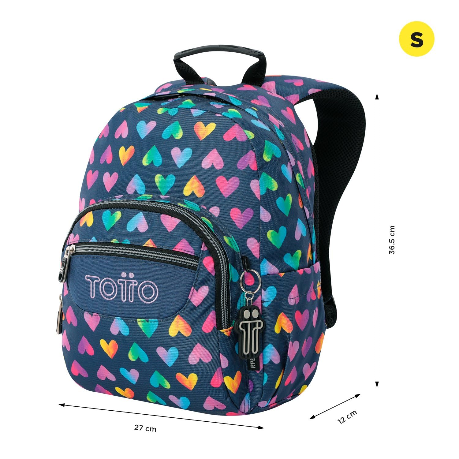 TOTTO - Mochila Escolar con Ruedas Desmontables, Modelo Tiza, Capacidad 26 L, Mochila PC 15.4", Bolsillo Botella, Manija Telescópica, Espaldar Ergonómico y Correas en S