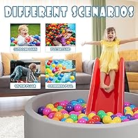 Vista 7 de 100 Pack de bolas para tienda de campaña de bolas, bolas de plástico coloridas libres de BPA, bolas de juego para bebés para pozo de bolas, casa