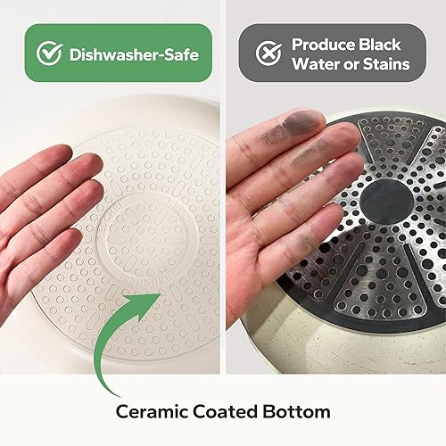 Miniatura 4 de Redchef Sartén antiadherente, sartenes antiadherentes de cerámica, sartén de cocina de 9.5 pulgadas con mango que se mantiene fresco, todas las