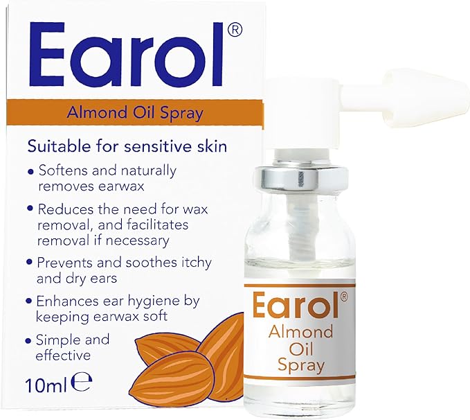Earol Almond Oil Ear Spray, Clinically Proven for Ear Wax Removal, Safe for Sensitive Skin, Reduce Need for Syringing or Microsuction, 1 Pack of 10ml Metered Dose Spray