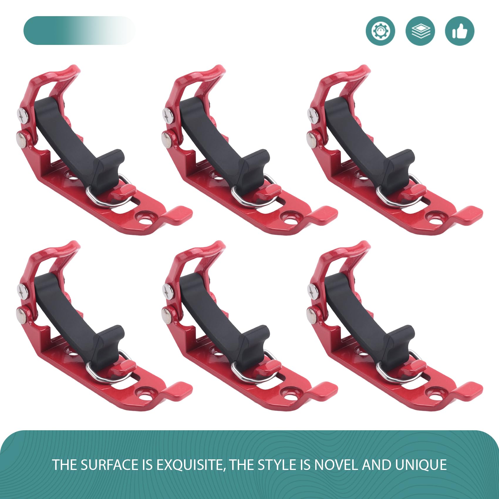 Support pour Pelle pour Barres de Toit de Voiture, Kit de Support de, Accessoires de Barre de Toit Rouges pour Camion, Bateau, Équipement Militaire et Outils.