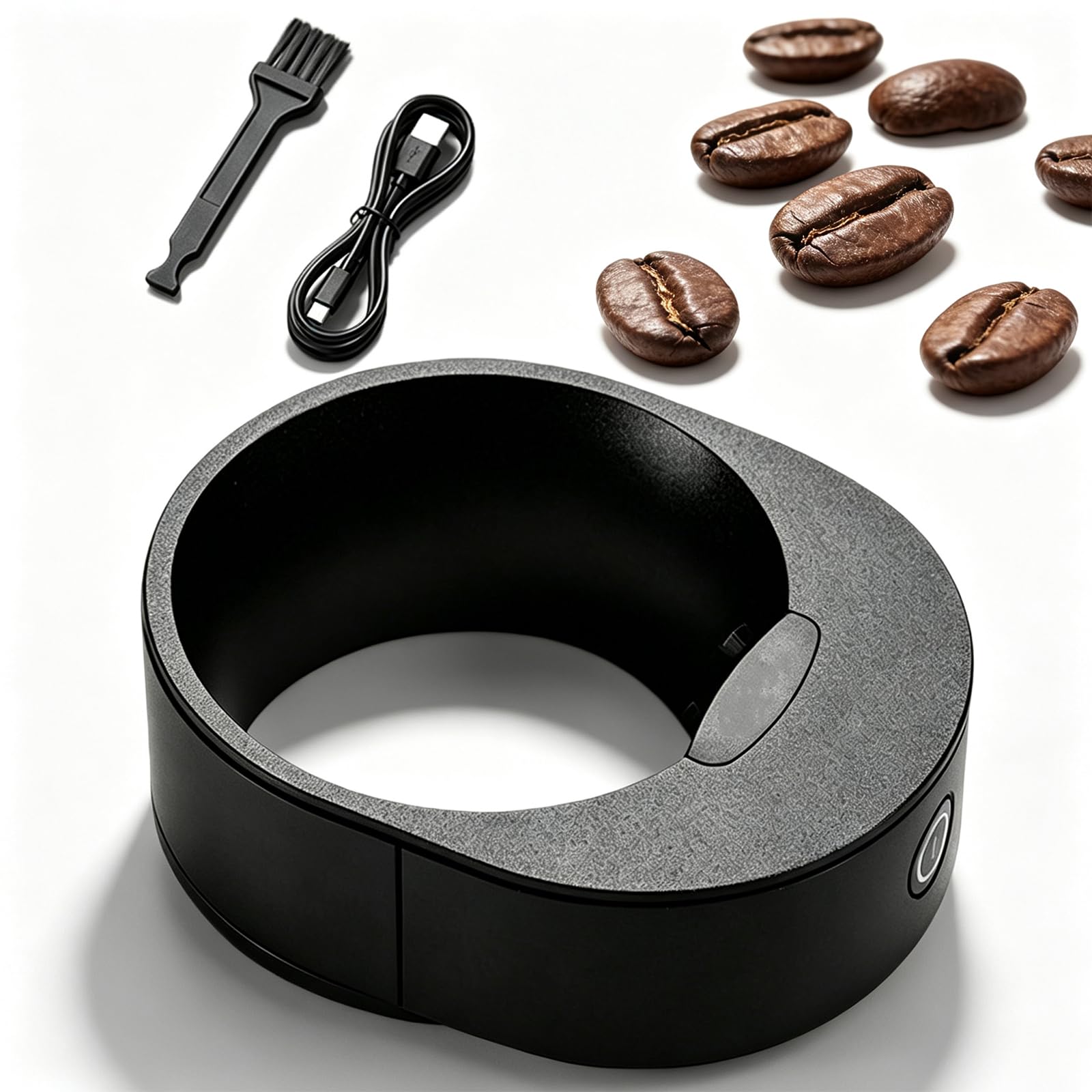 Anillo Magnético De 58 Mm para Eliminar La Electricidad Estática del Café, Anillo Colector De Polvo De Plasma De Café, Carga Tipo C, para La Mayoría De Mangos De Cafeteras