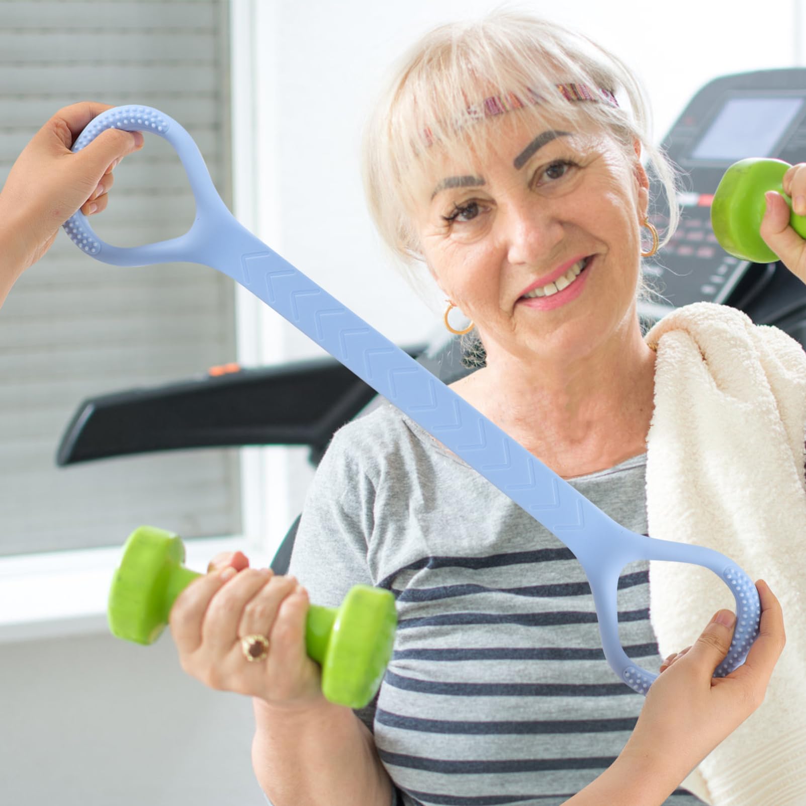 BESPORTBLE Figura 8 Tensor Bandas De Resistencia Bandas De Pilates Banda Elástica Trasera Banda Elástica De Fitness Yoga Bandas De Asistencia para Levantarse Gel De Sílice Sky-Blue