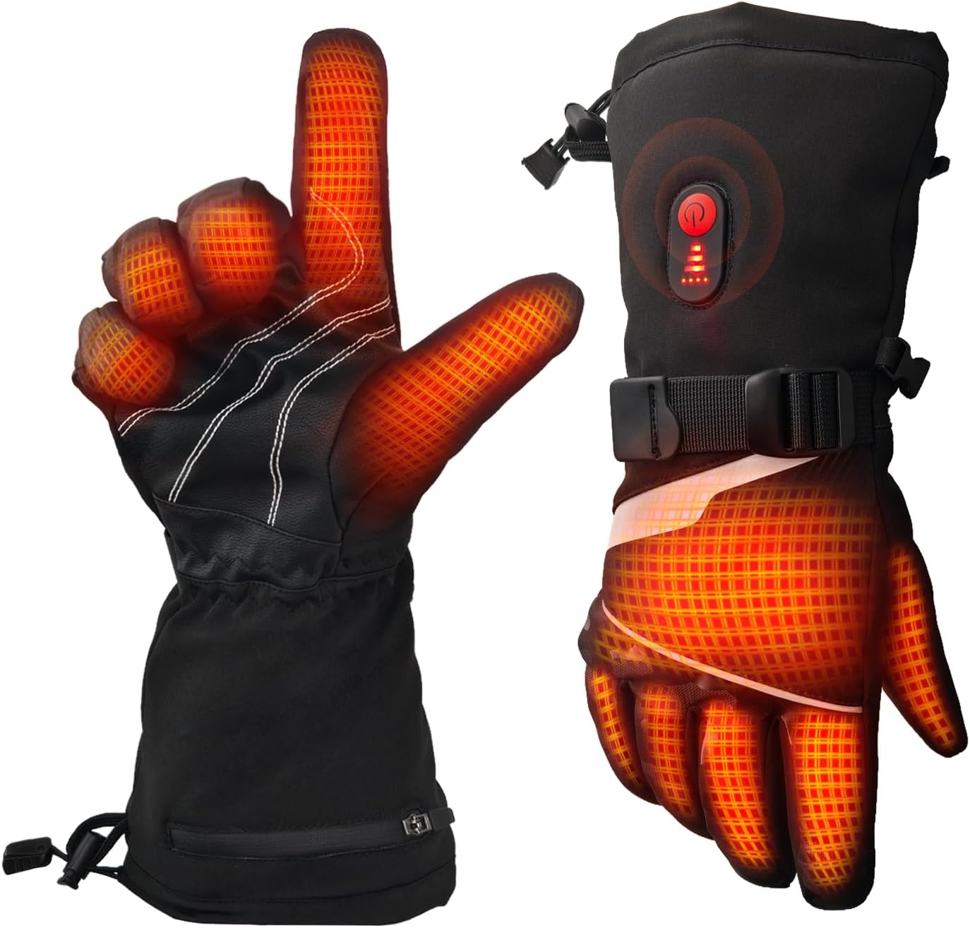 Heated Glove for Men Women Rechargeable Heated Gloves Waterproof and Windproof Gloves for Winter Outdoor Work Skiing Hiking Camping Riding Touchscreen 7.4V 3000mAh Battery