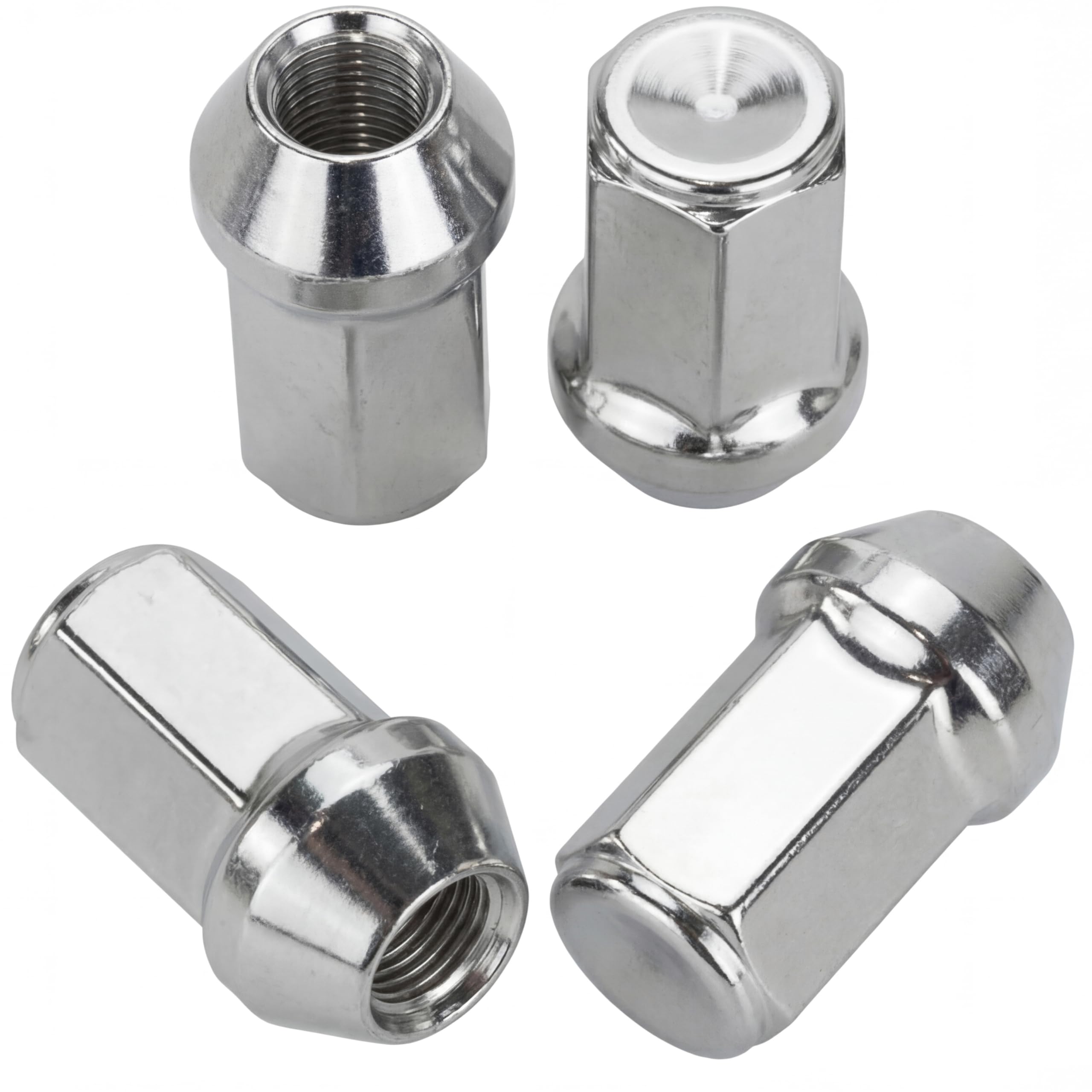 HASKYY 24 dadi per ruota M14 x 1,5 x 41 mm, attacco conico a 60° SW19 (larghezza chiave), dadi cromati a 6 fori, compatibili con Dodge RAM a partire dal 2019