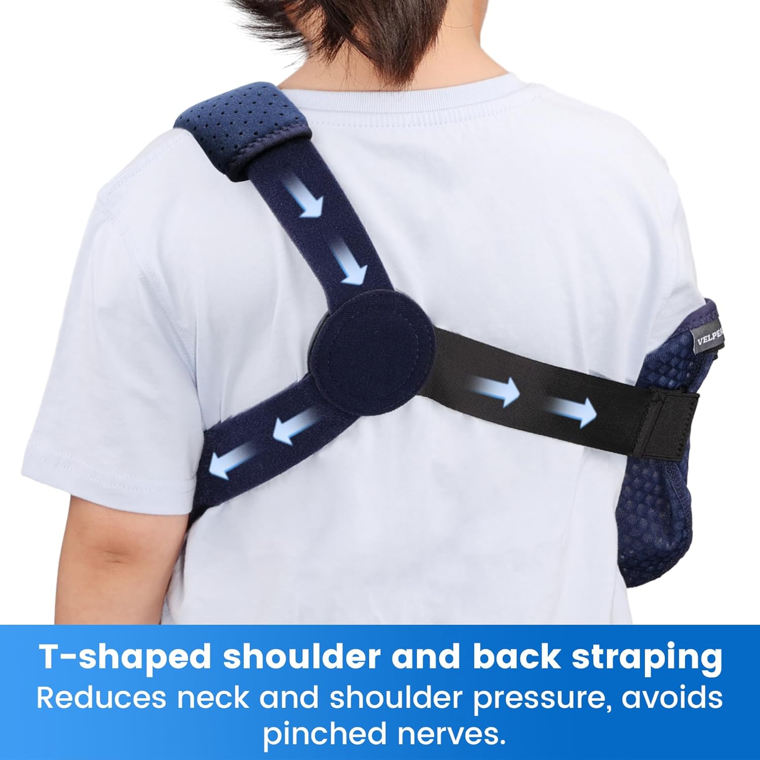 Velpeau Kids Arm Sling Shoulder Immobilizer with Waist Strap, Ventilated & Breathable Design, Arm Support Brace for Children, Boys, Girls (Kids Mesh Version-Right Hand, X-Small) - Image 2