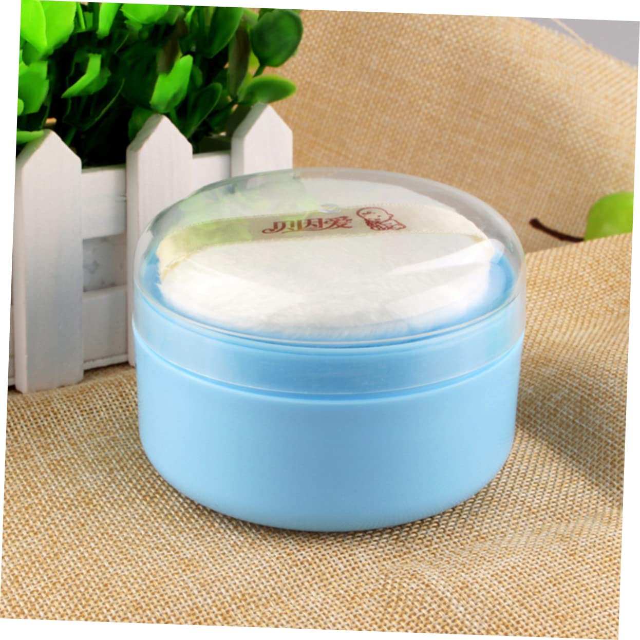 NIYANGLE 4Pcs Body Powder Puff and Container Set Lightweight and Portable Powder Dispenser for Safe and Gentle Care for Home Use