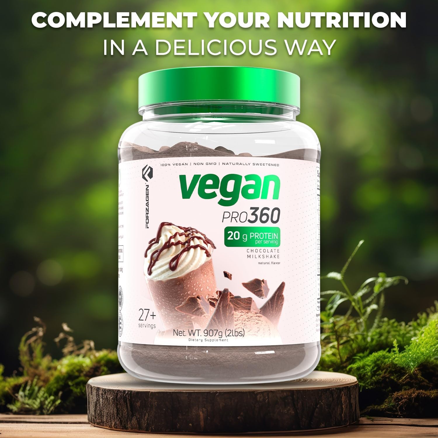 Forzagen Vegan Protein 360 2 Lbs 27 Servings, Plant Based Protein Extracted from Quinoa, Brown Rice and Pea Isolate Protein, Dairy, Soy and Gluten Free, Nom GMO (Chocolate Milkshake) - Image 9