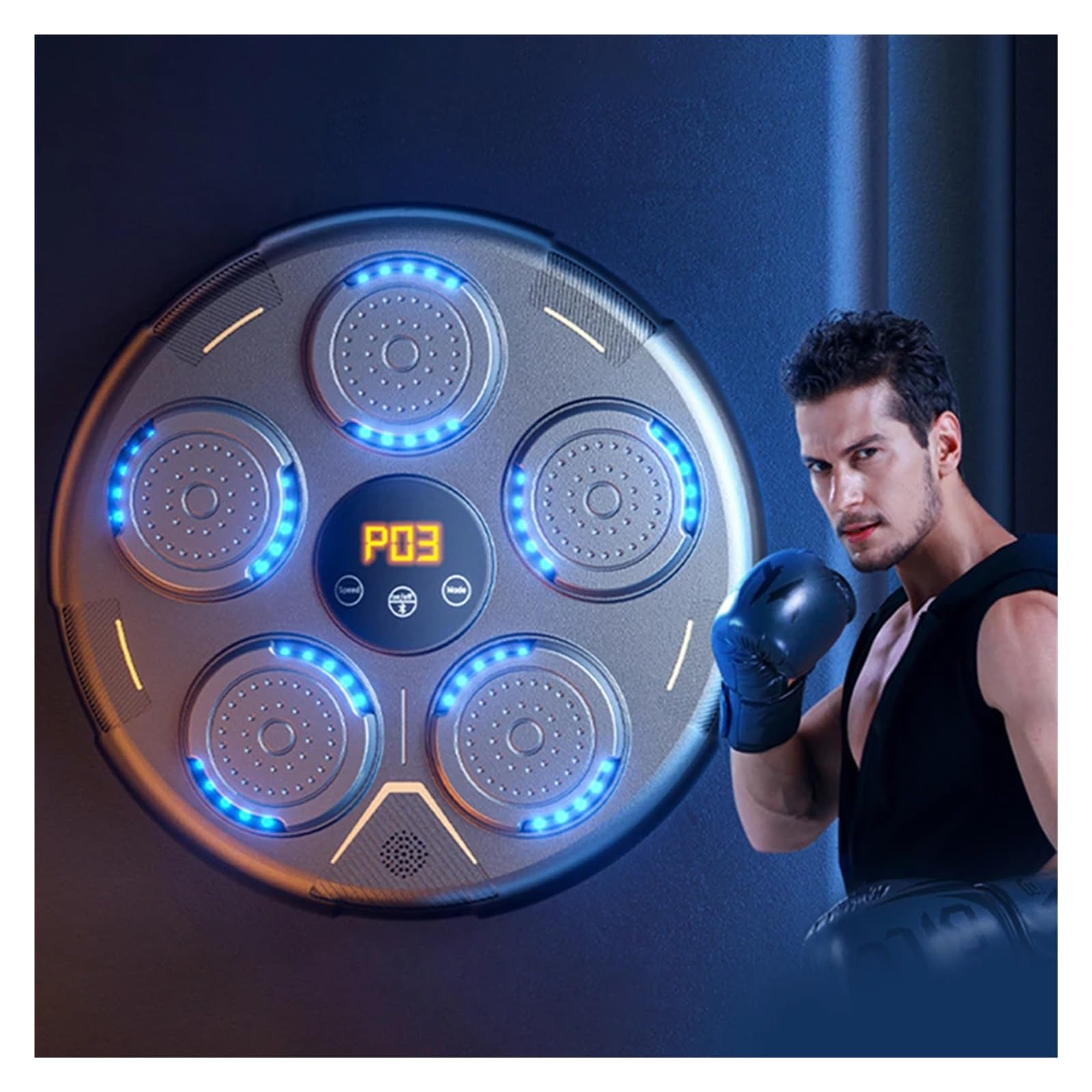 Equipo de Gimnasio de Boxeo, máquina de Boxeo Musical, Equipo de Entrenamiento de Boxeo, Juego de Boxeo Inteligente, Almohadillas de Boxeo con música electrónica para Ejercicios en casa para niños o
