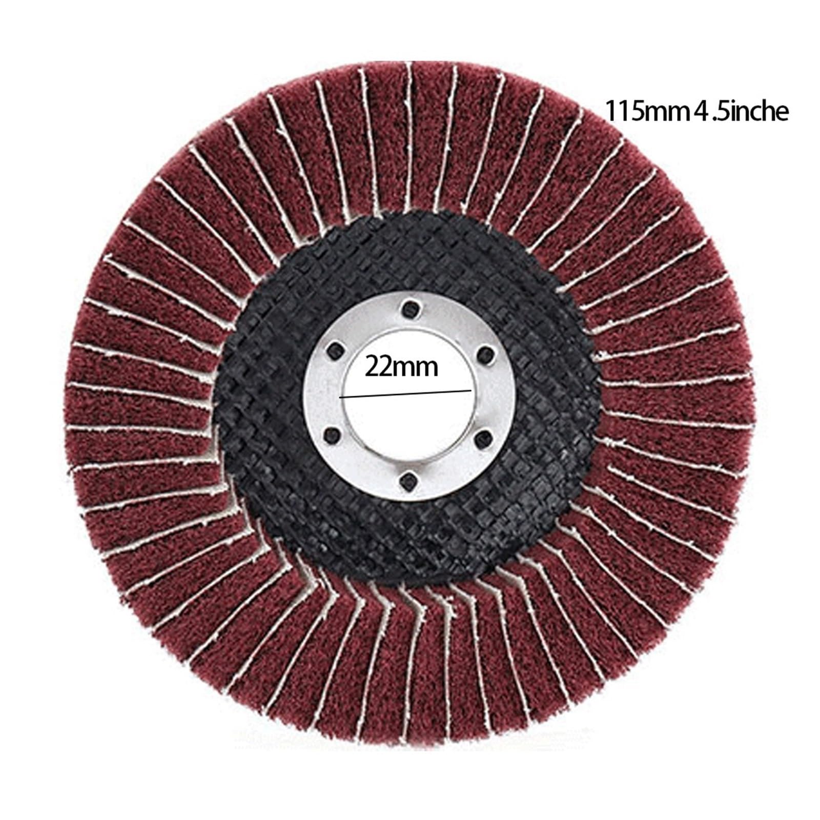 unidad de disco pulido fibra nailon con láminas Disco de pulido de fibra de nailon de 4/4,5/5" (10,1/11,4/12,7 cm) for amoladora angular de metal.(115mm grit240,10pcs)