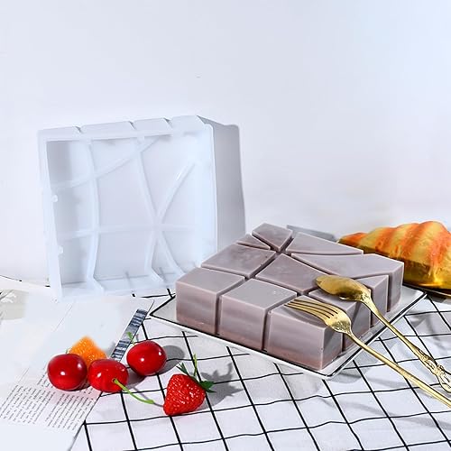 Miniatura 9 de High Temperature Square Bevel Cut Mold Food Grade Silicone Bakeware Chocolate For Baking Enthusiasts Flexible Silicone Storage