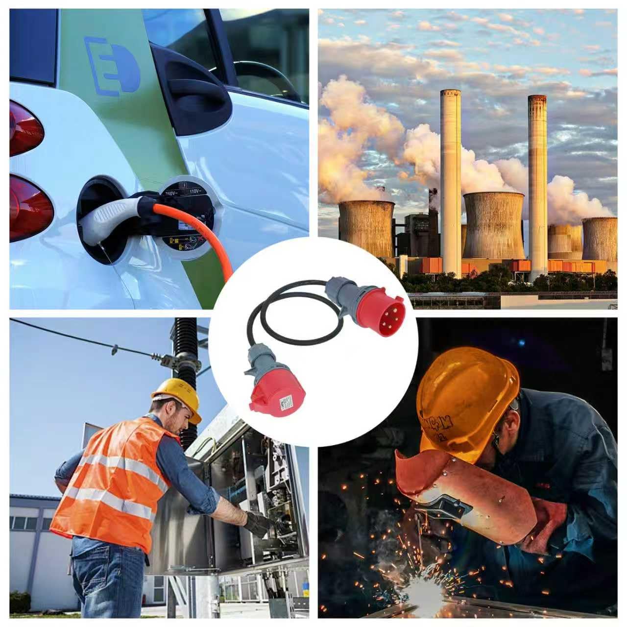 Adattatore Da 32 A a 16 A, Da 16 A a Spina 32 A, Cavo di Prolunga Da 1,5 M, Cavo di Prolunga a 5 Poli, Per Industria, Esterno