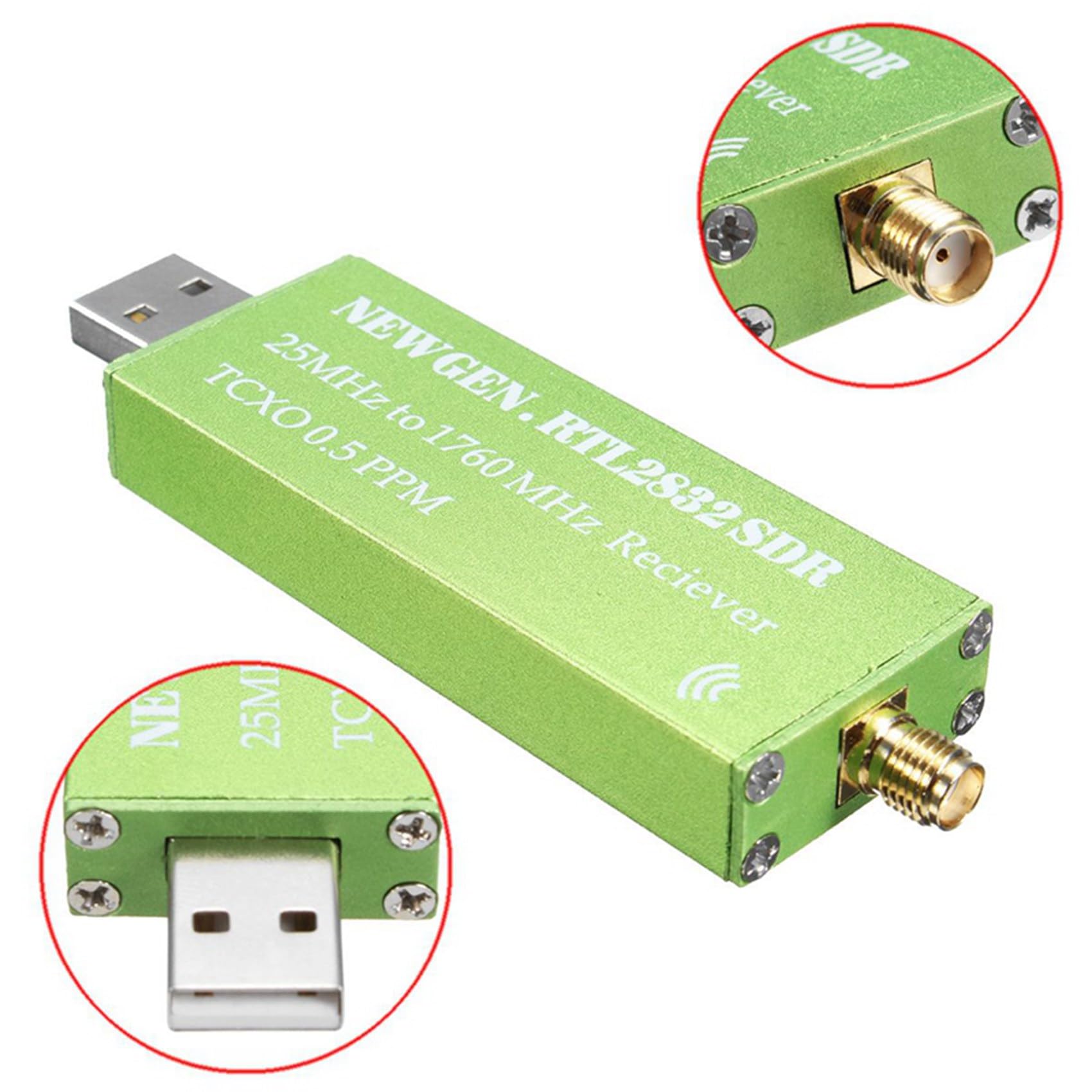 Ricevore TV SDR USB RTL2832U ADS-B Mode-S con amplificatore RF integrato, filtro passa banda 1090MHz, scanner radio SDR, sintonizzatore TV. 44 Ricevore TV SDR USB RTL2832U ADS-B Mode-S con amplificatore RF integrato, filtro passa banda 1090MHz, scanner radio SDR, sintonizzatore TV. 44