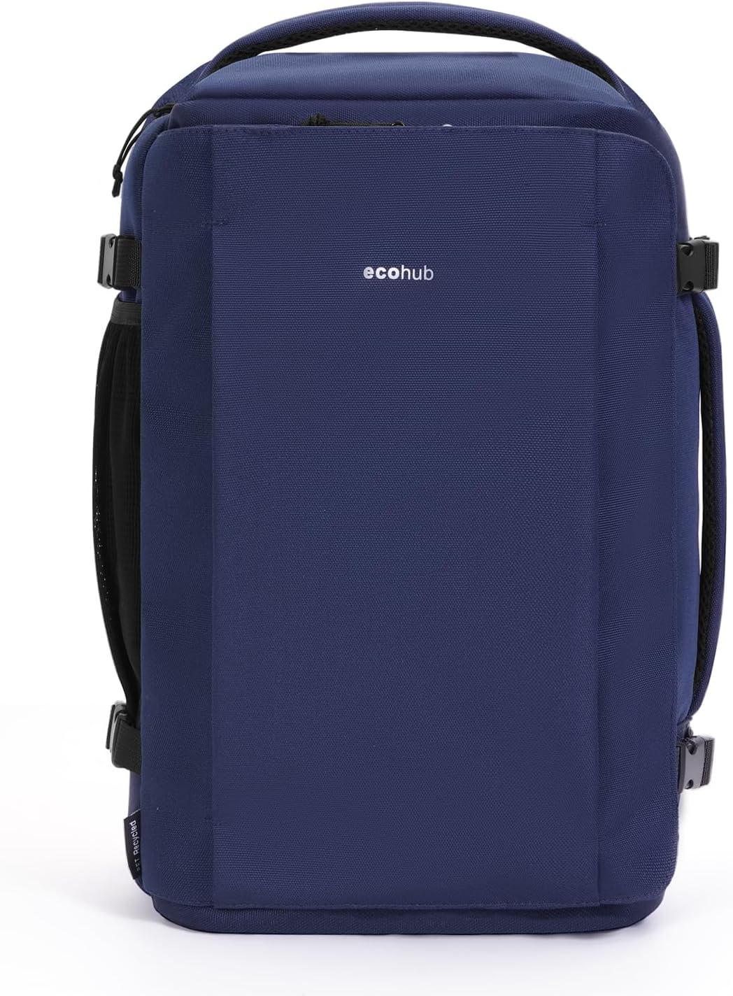 ECOHUB for Ryanair Cabin Bags 40x20x25, 20L Underseat Carry on Backpack with 14” Laptop Compartment, Water-resistant Travel Hand Luggage Bag, Recycled Rucksack with Anti-theft Pocket, Dark Blue