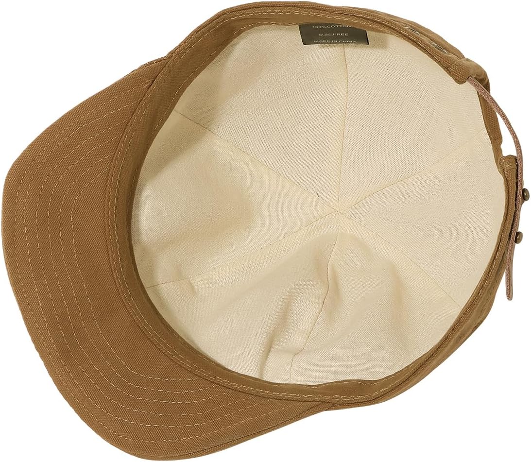 Clakllie Soft Short Brim Hats for Women Men Umpire Baseball Cap Vintage Flat Brim Golf Hats Cotton Trucker Fitted Hat - Image 8