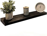 Vista 26 de joelsantiques - Estante rústico y contemporáneo con soportes, pino macizo, hecho a mano en Estados Unidos, 2 pulgadas de grosor x 8 pulgadas