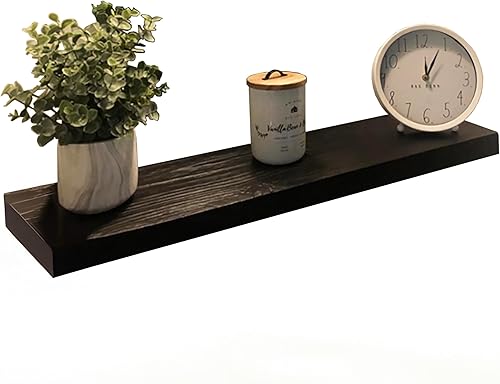 joelsantiques - Estante rústico y contemporáneo con soportes, pino macizo, hecho a mano en Estados Unidos, 2 pulgadas de grosor x 8 pulgadas de