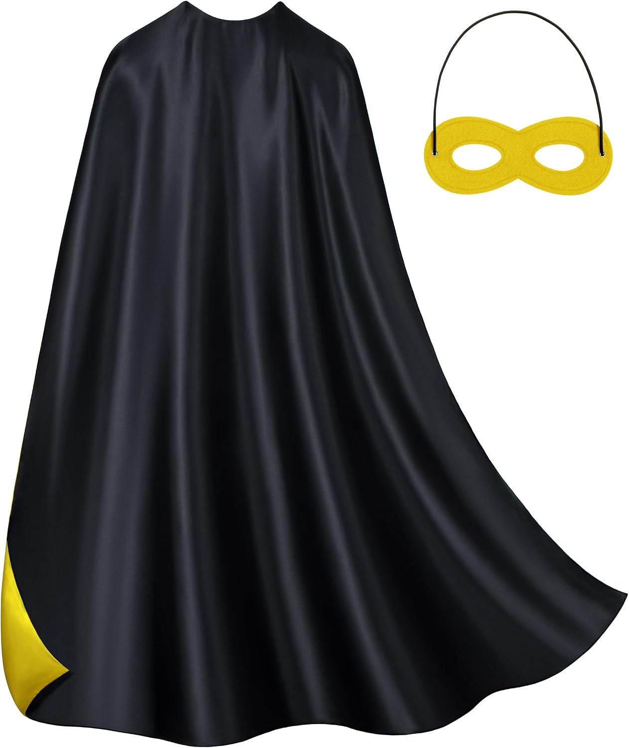 Adult Superhero Cape & Mask Set - Double-Sided Super Hero Capes and Masks for Men Women Dress-Up Parties