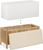 Relaxdays Kôš na bielizeň s miestom na sedenie, 100 l, 50x100x38 cm, prírodná a čierna, kúpeľňová lavica s úložným priestorom 5