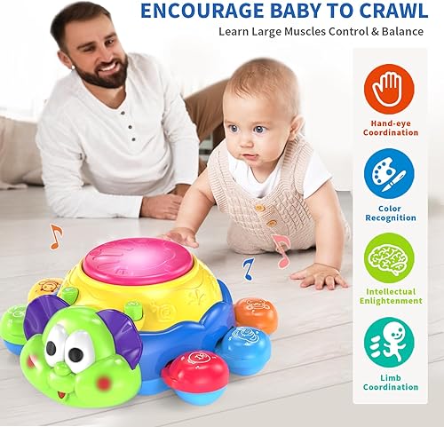 Miniatura 2 de Yerloa Juguetes para gatear para bebés de 6 a 12 meses, juguetes educativos musicales iluminados para niños de 0-3-6 7 8 9 10 12 a 18 meses,