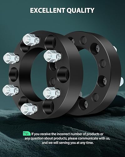 Miniatura 6 de SCITOO 4 adaptadores de rueda de 1.5 pulgadas, 6 x 5.5 a 6 x 135 pulgadas de diámetro de 4.252 in, pernos de 14 x 1.5 pulgadas, adaptadores de