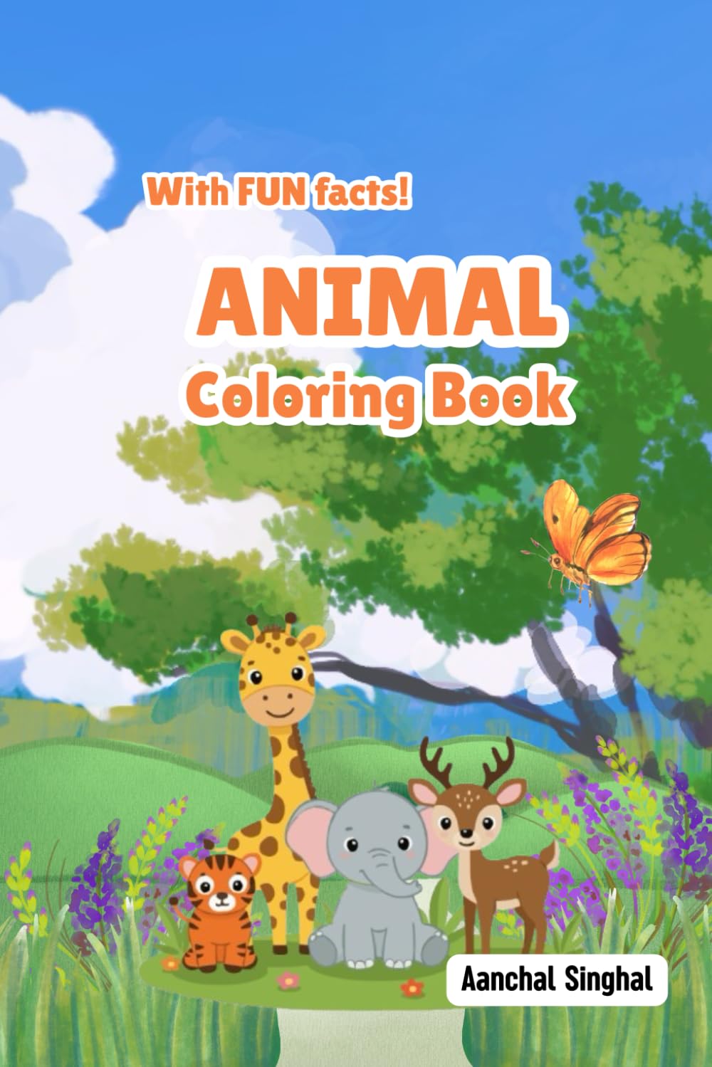 Animal Coloring Book: Kid's Coloring Book/ With Fun facts about each animal!