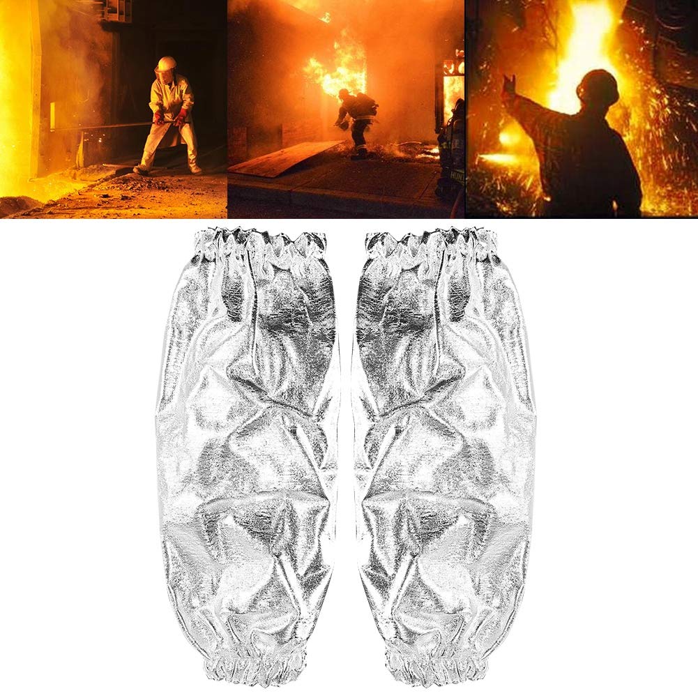 1000-Grad-Hitze, Folie, Feuerfeste, überärmelige Aluminium-Armschutz-Schutzhandschuhe