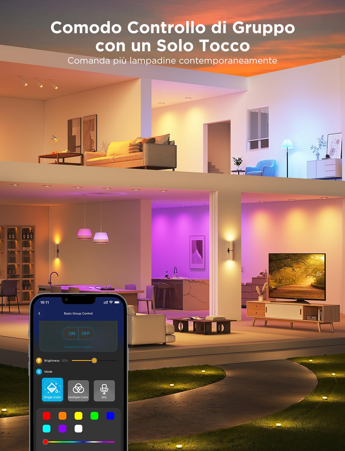 Govee Lampadine WiFi Intelligente GU10, Lampadina LED Smart RGBWW WiFi e Bluetooth, Compatibile con Alexa e Google Assistant, 400LM Dimmerabile 16 Milioni di Colori Sincronizzazione Musicale, 4 Pezzi | Bluetooth, Compatibile con Alexa e Google Assistant,
