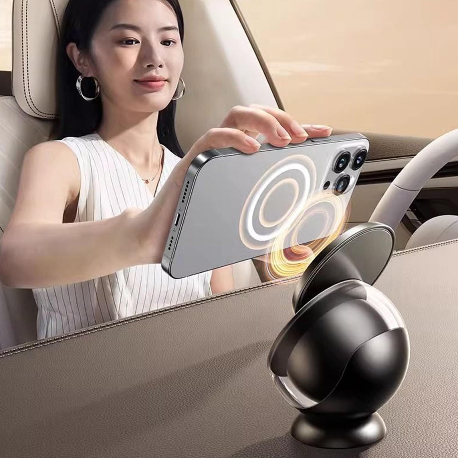 Soporte Magnético Para Teléfono En Coche Potente Para Móvil | Montura Rotativa Para Parabrisas Espejo Salpicadero De Coche Y Camión