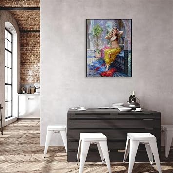 Konstantin Razumov Elegant Russian Beauties Charming beauty Canvas Oil Painting Wall Background Decor Home Decoration 40x30cm(16x12in) Black Framed