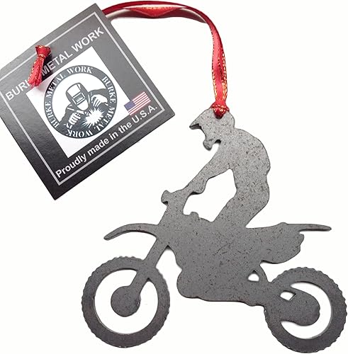 Miniatura 1 de Dirt Bike with Rider Metal Ornament Keepsake Souvenir