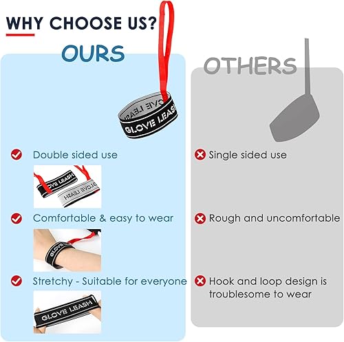 Vista 33 de Correa de seguridad para guantes deportivos, guantes de esquí, correa elástica para muñeca, accesorios perfectos de montañismo y esquí para colgar