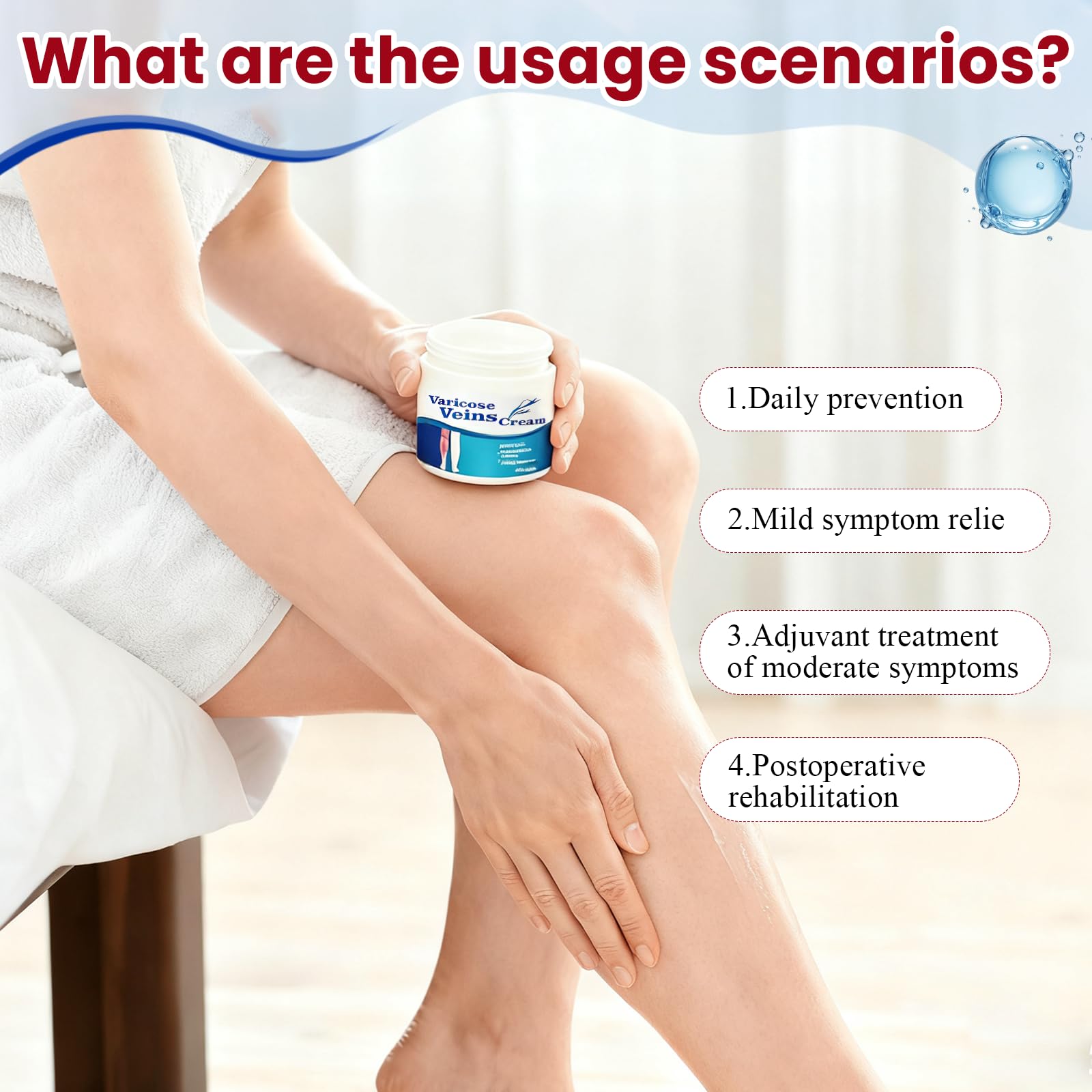 20g Crème pour Les Varices,Soulage Rapidement Les Jambes Fatiguées Et Lourdes,Facile à Utiliser