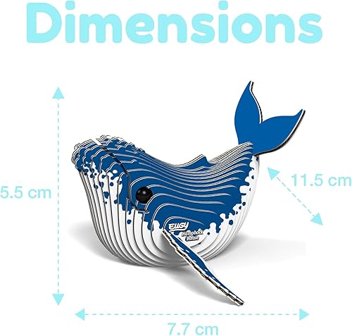 Miniatura 3 de Eugy Rompecabezas 3D de ballena jorobada, 25 piezas ecológicas, juguetes educativos para niños, niñas y niños a partir de 6 años