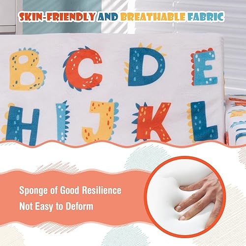 Miniatura 5 de COSTWAY Sofá para niños, sofá convertible 2 en 1 para niños con bolsillo de almacenamiento lateral, sofá abierto y cama con patrones de corte,