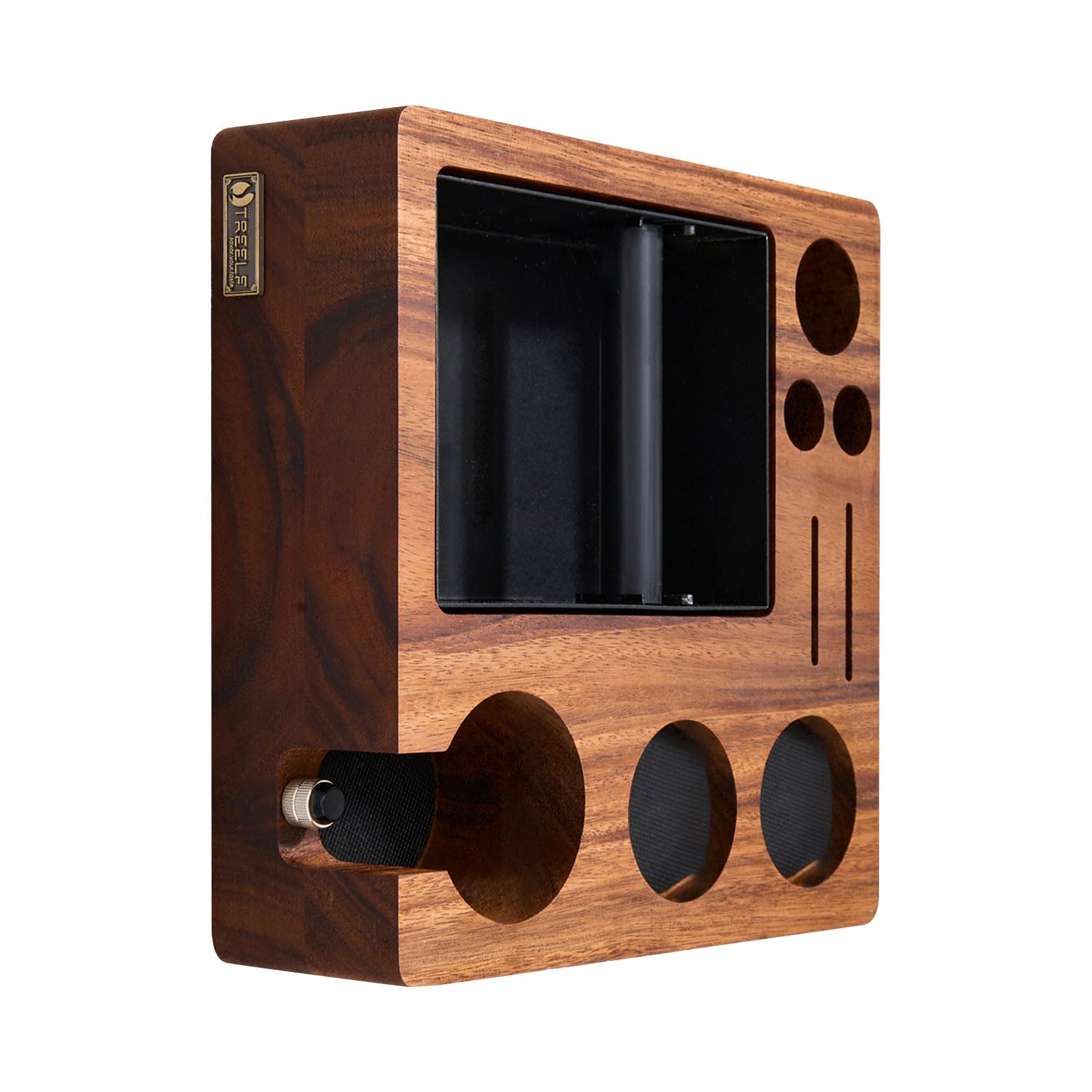 Ekoama Pecan Coffee Storage With Multiple Sections For Kitchen Counter And Dining Space