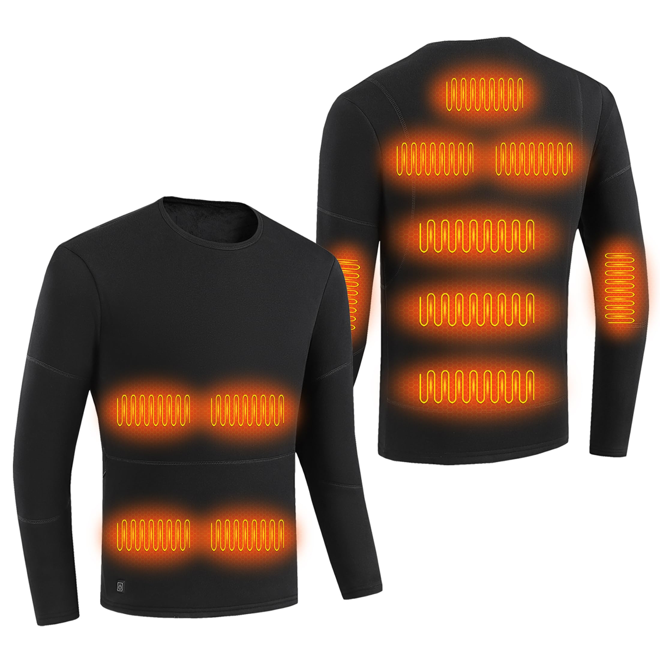 Camisetas Térmicas para Hombres con Calefacción, Capa Base Eléctrica con 3 Niveles De Calor para Caza, Esquí Y Trabajo