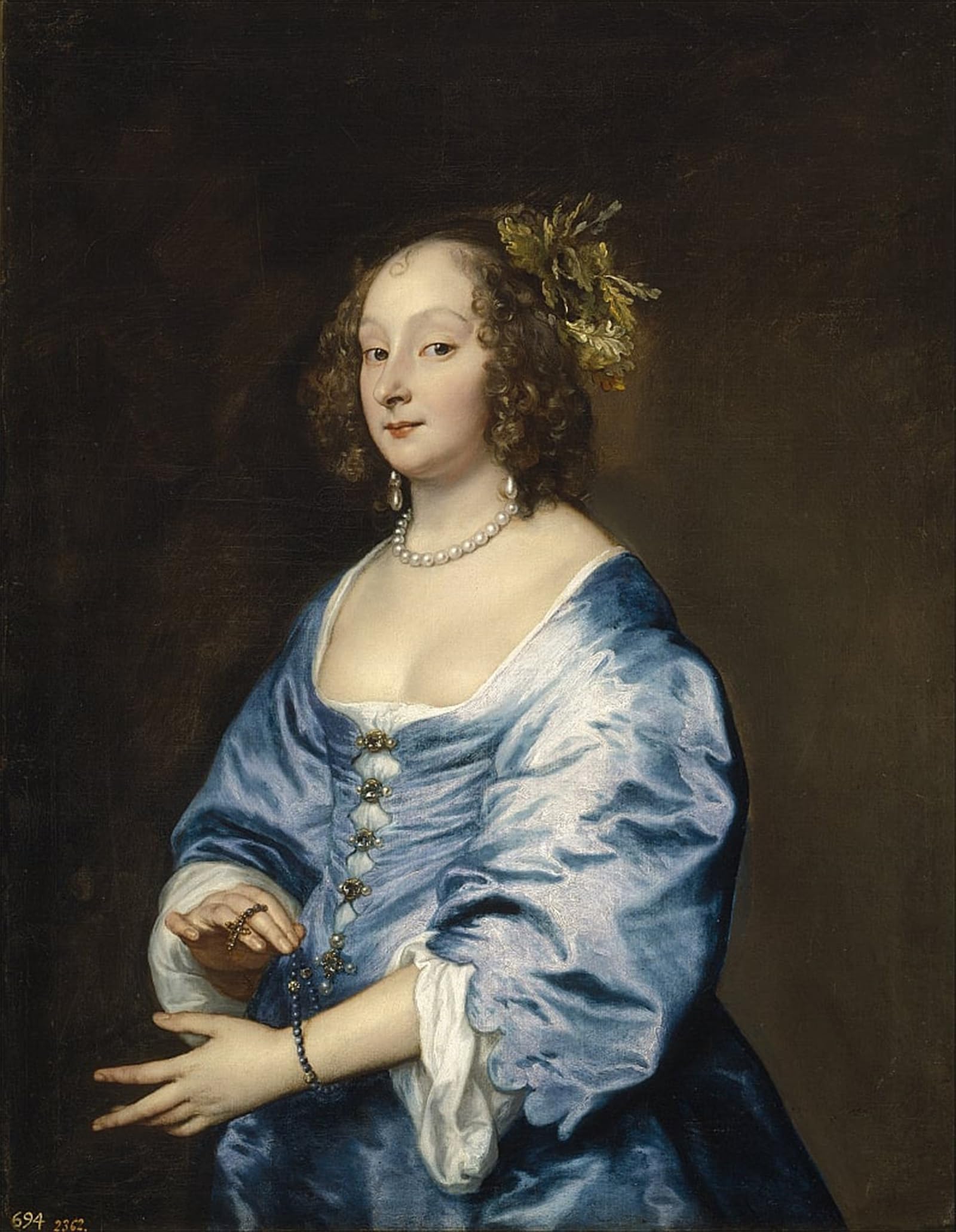 POSTERIIk Vintage Art Print Images Pictures Print Portrait of Mary Née Lady by Van Dyck Modern Colour Posters for Office Home Decor 60x90cm