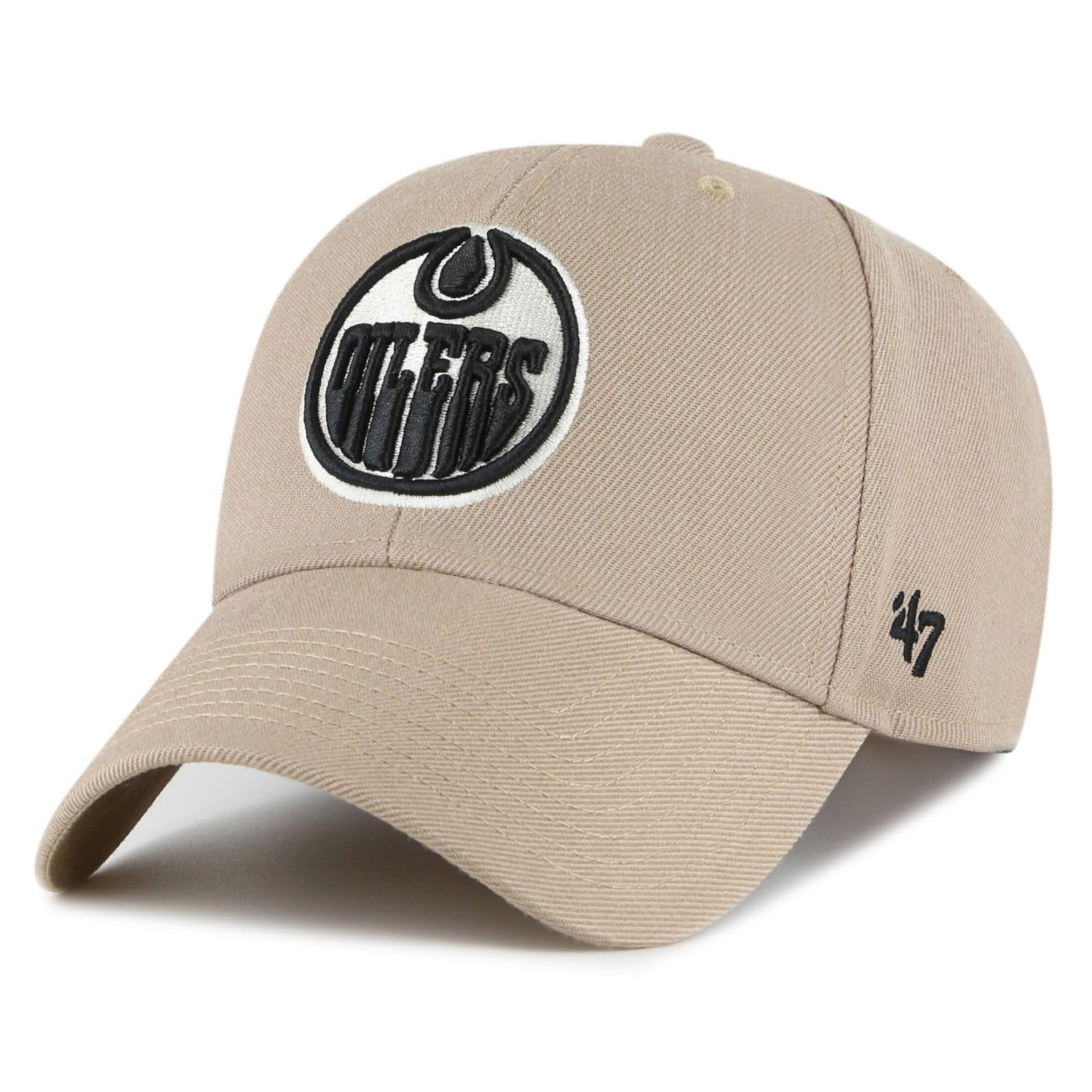 Men's Khaki 47 Brand Snapback Cap - Nhl Edmonton Oilers Beige