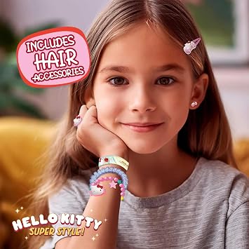 CRAZE Hello Kitty Advent Calendar 2025 – 24 Surprise Toys with Figures, Jewellery, Hair Accessories & Slap Bands – Girls Toy Xmas Countdown Calendar