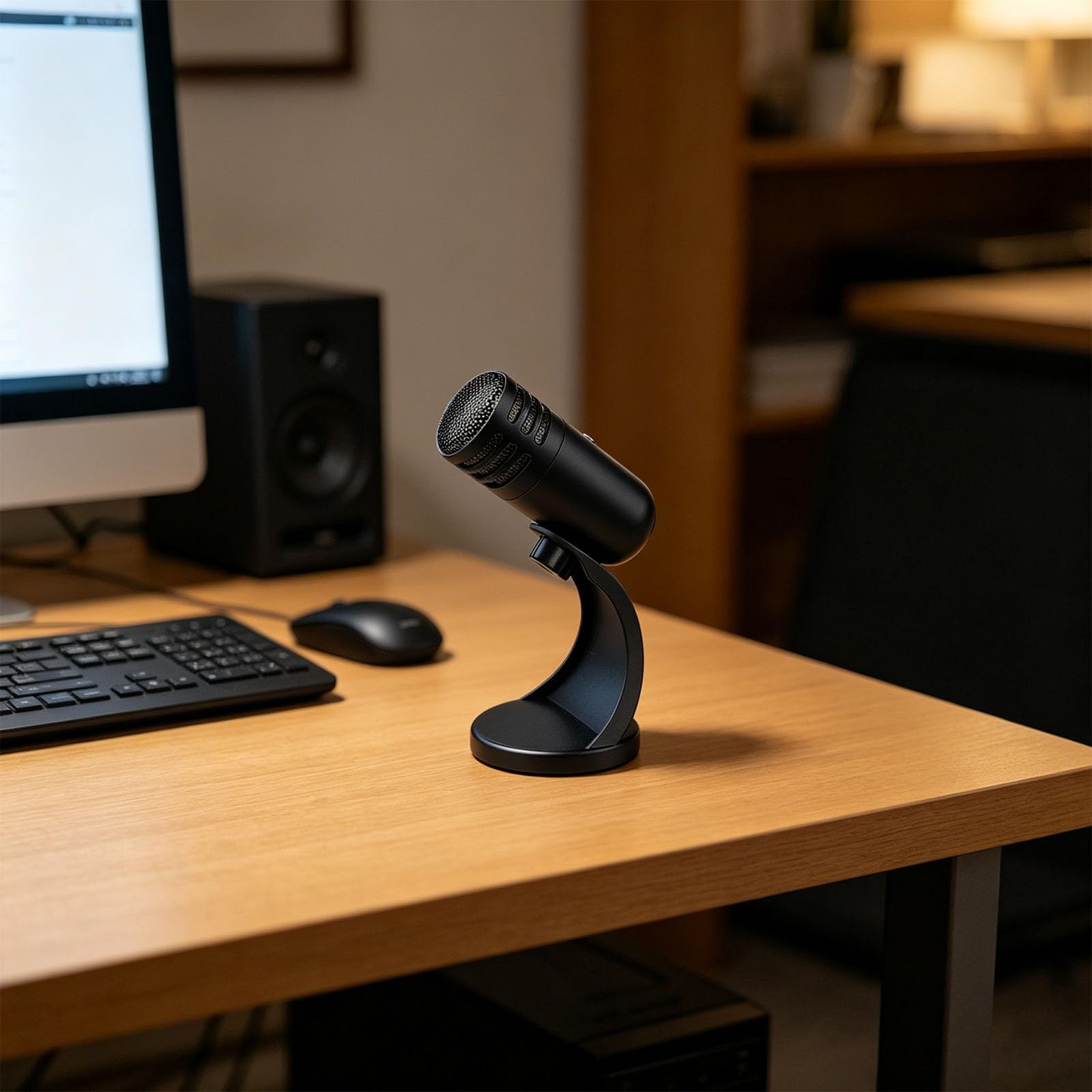 Micrófono USB para conferencias de podcast, filtro de ruido de fondo integrado, graves resistentes, claridad de sonido mejorada, pastilla USB para juegos