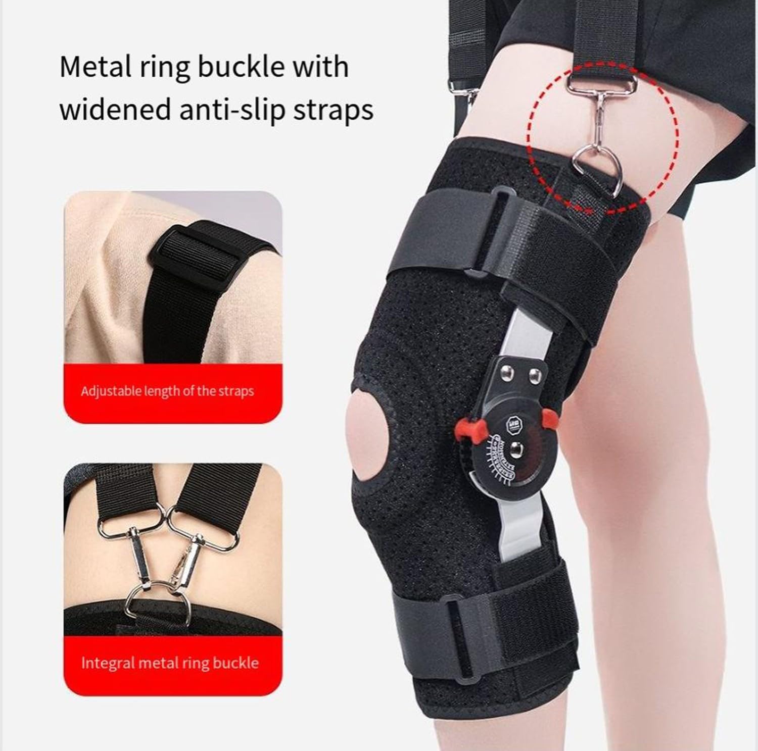 BLUEZY Rodillera De Descarga Medial, Rodillera De Hiperextensión, Inmovilizador De Rodilla, Ortesis De Rodilla Articulada, Alivia El Ligamento Cruzado Anterior (LCA), El Ligamento Colateral Medial L