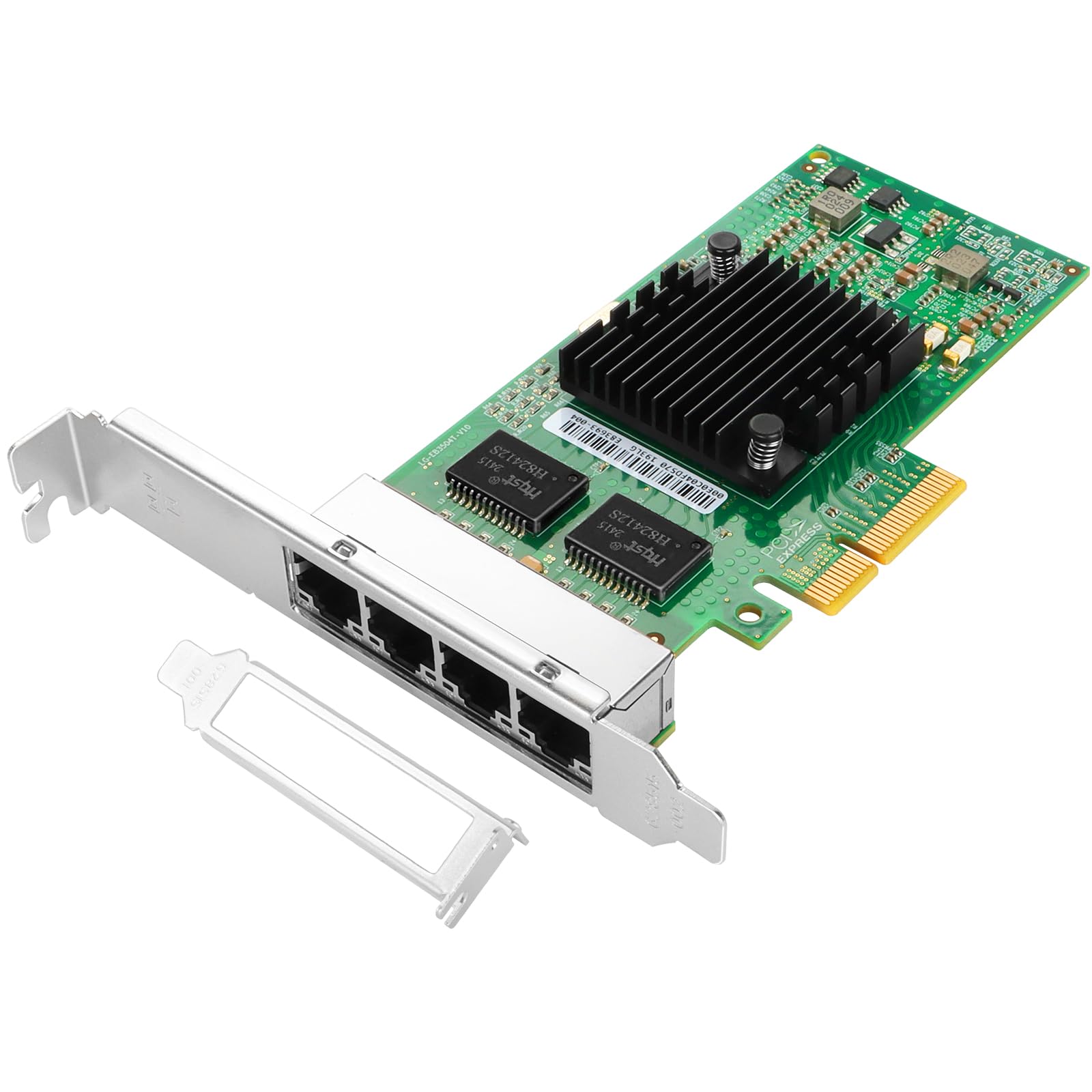 para Intel I350-T4 4 Puertos (Quad) 1.25G Gigabit Ethernet PCI Express 2.0 PCI-E Tarjeta adaptadora de Red (Nic) 10/100/1000 Tarjeta de 4 carriles de Mbps con chipset Intel I350AM2 4xRJ45