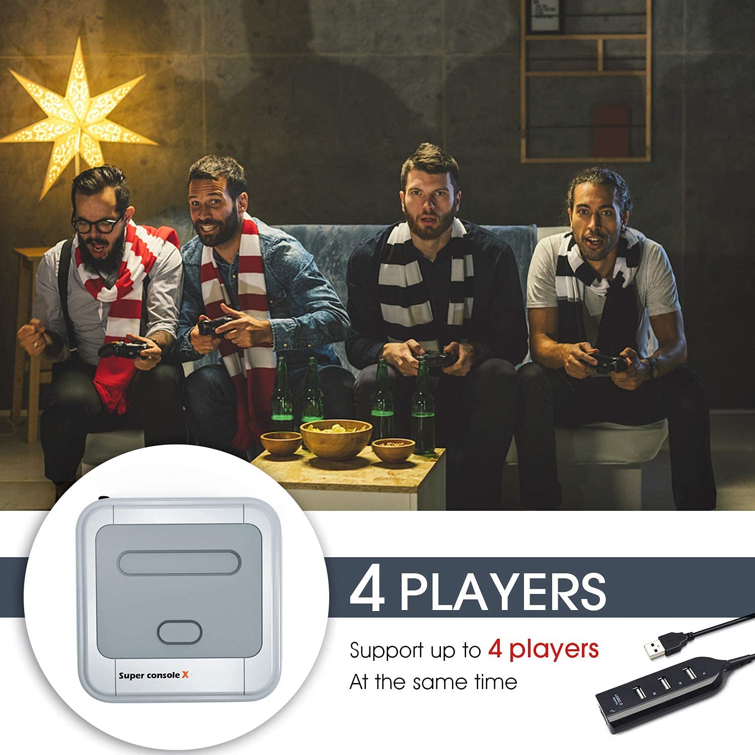 Super Console X 256G,Retro Video Game Consoles Built in 50,000+ Classic