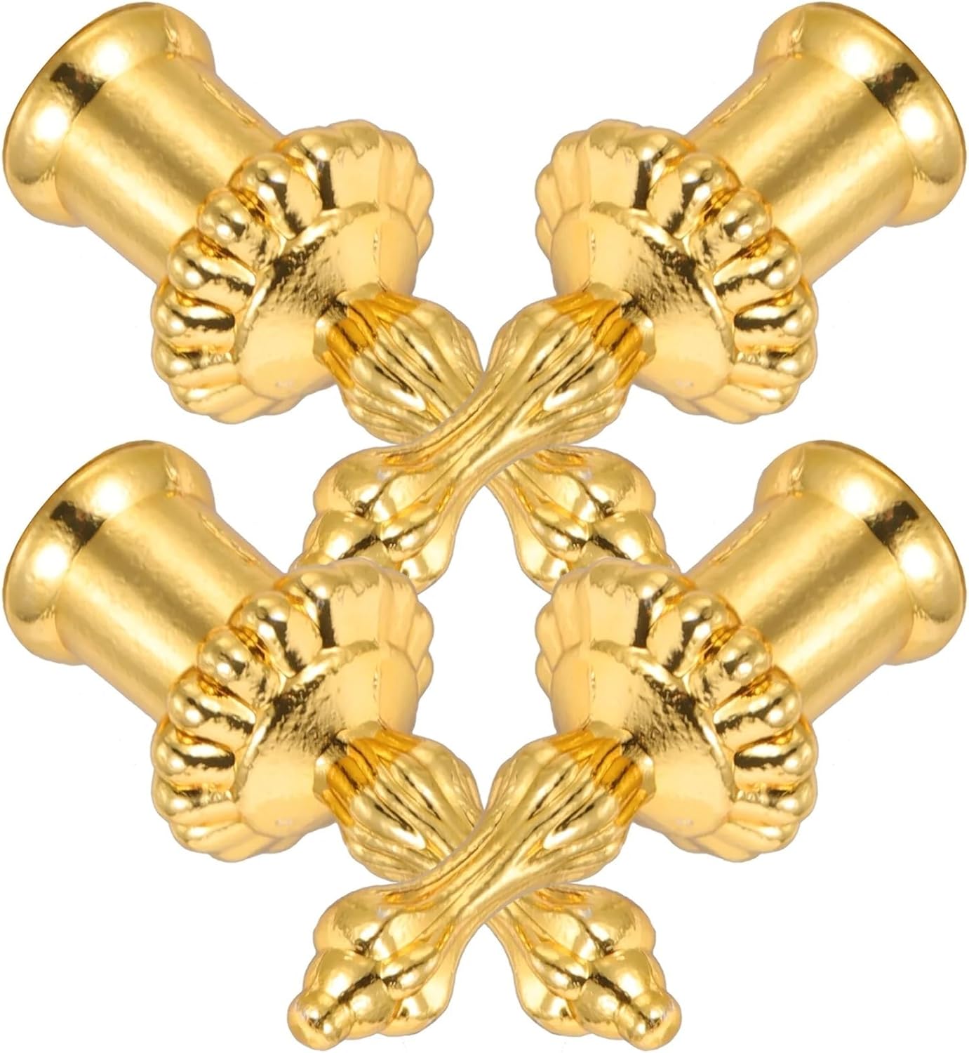 Versatile 16Pcs Golden Solid Lamp Finials Caps Light Knob Decor Tapped Lampshade Holder Shell Accessories Chic